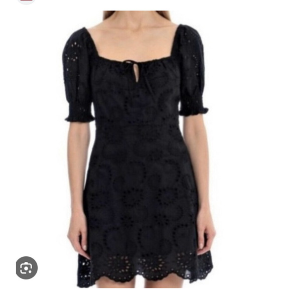 EUC 7 For All Mankind Eyelet Mini Dress - Picture 1 of 8